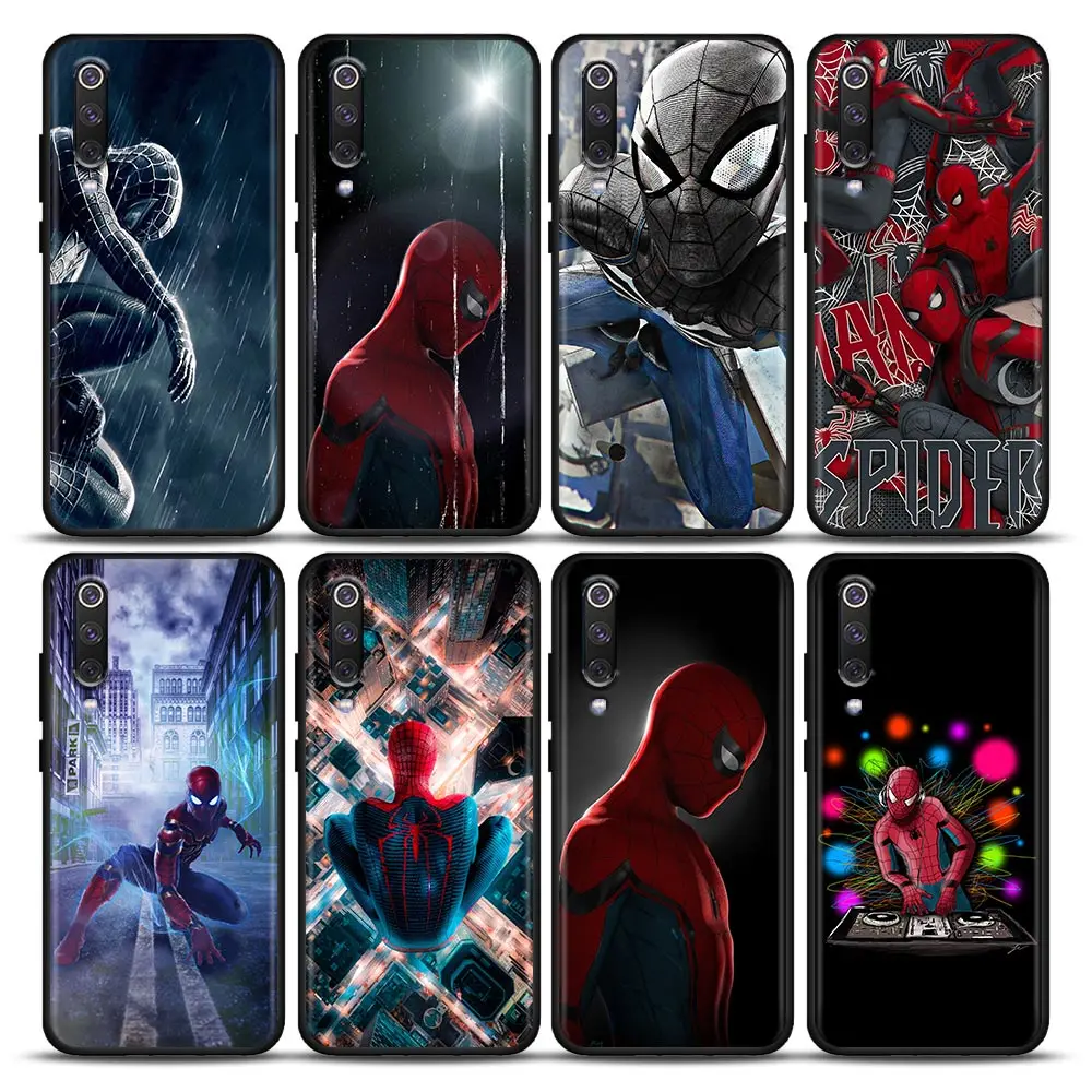 

Black Marvel Funny Spider Man Comics Phone Case For Xiaomi Mi A2 8 9 SE 9T 10 10T 10S CC9 E Note 10 Lite Pro 5G Redmi Cover Capa