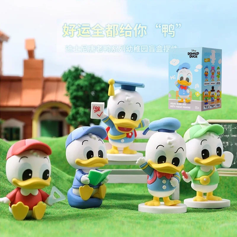 

New Disney Original Mystery Box Donald Duck Kindergarten Series Mini Figures Donald Duck Fans Collection Doll Surprise Blind Box