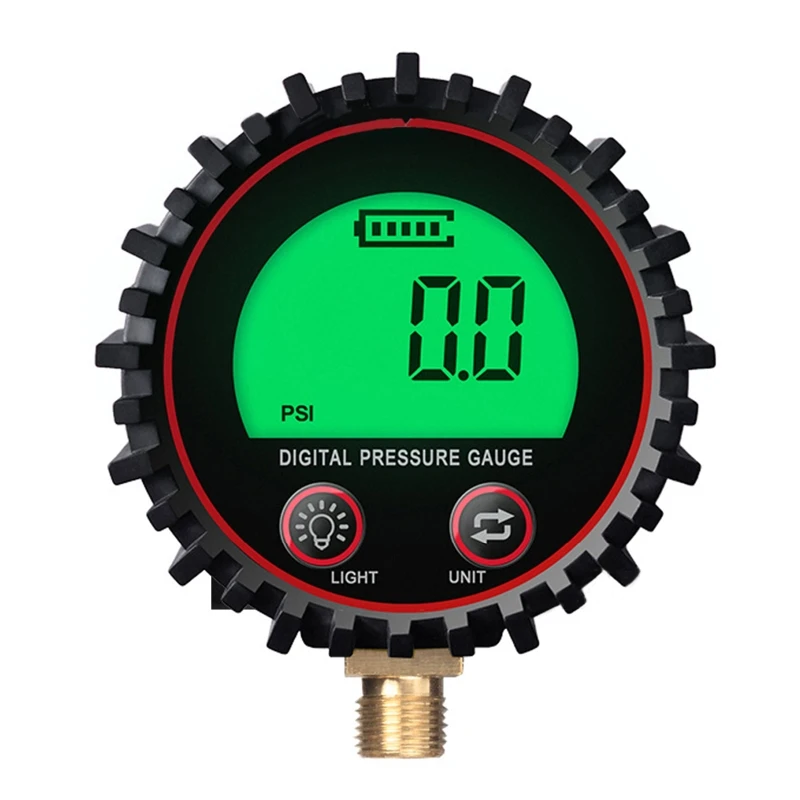 

Portable 255PSI Digital Tire Pressure Gauge with Rubber Hose and Quick Connect Coupler Psi Bar Kpa Kgf/cm2