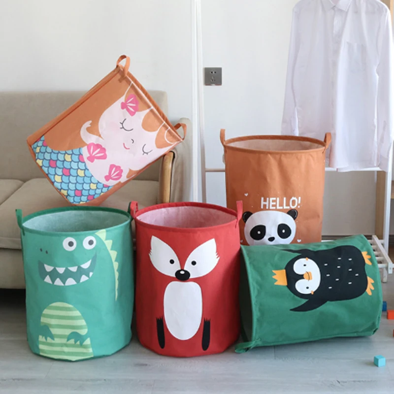

Large Canvas Fabric Laundry Basket Dirty Clothes Storage Basket Foldable Laundry Basket Bedroom Household Laundry Basket
