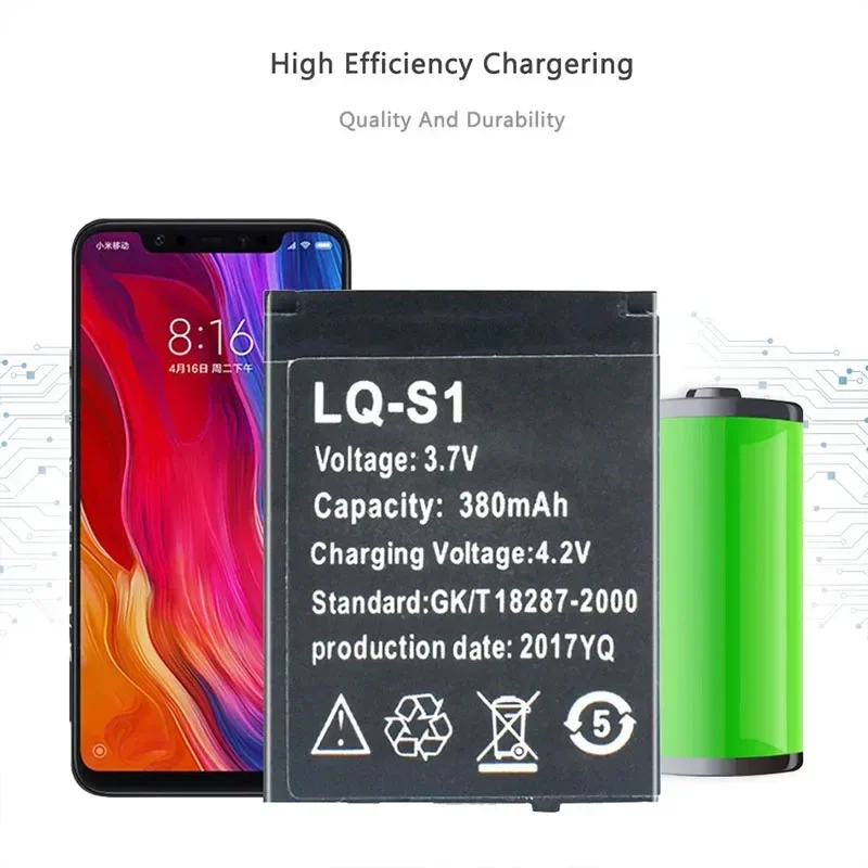 Аккумулятор для смарт-часов 3 7 в 380 мАч DJ-09 V8 X6