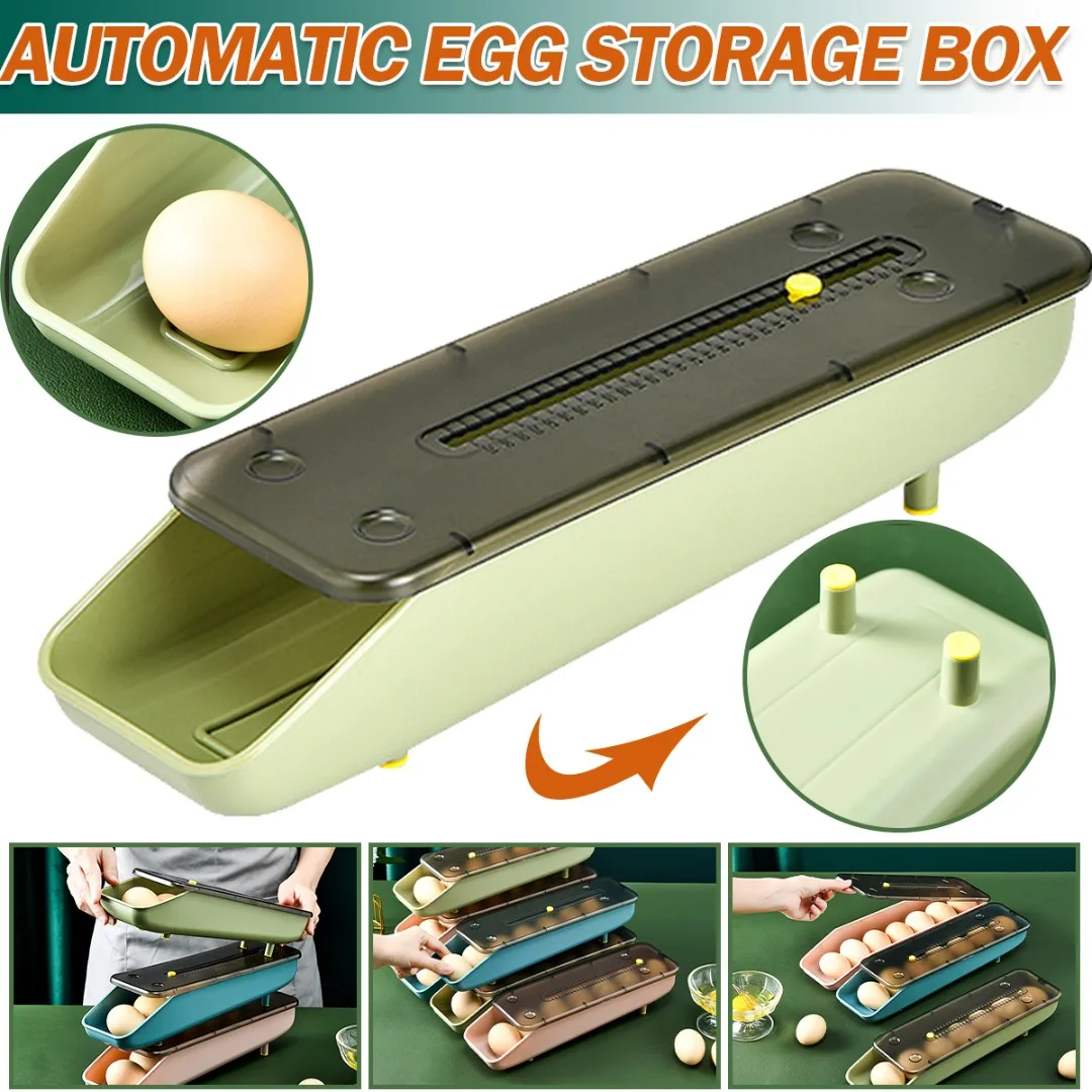 Automatic Safe Slide Egg Storage Box Drop-Proof Eggs Tray Ho