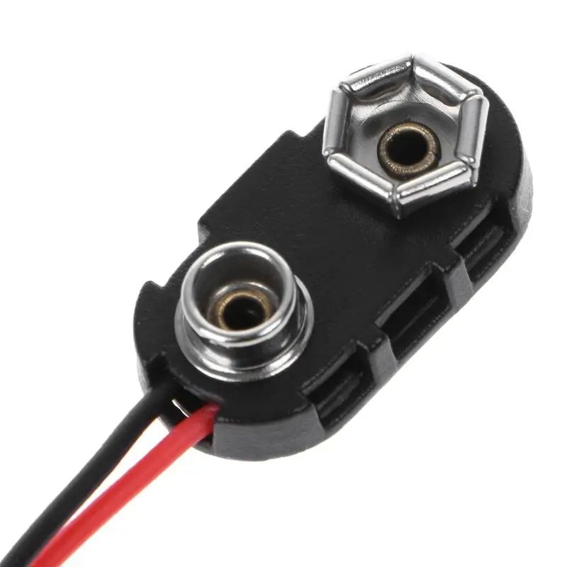 

PP3 9V Battery Clip Connector I Type Tinned Wire Leads 150mm Black Red A0NC