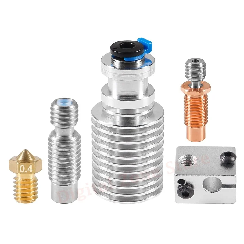 

Hotend Remote Short Direct Heat Sink E3D V6 1.75mm Filament, Bimetal Heatbreak, V6 Nozzle/Heater Block for Feeding 3D Printer