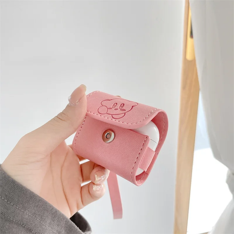 Чехол для наушников из искусственной кожи с рисунком аниме Kirby чехол AirPods Pro милый