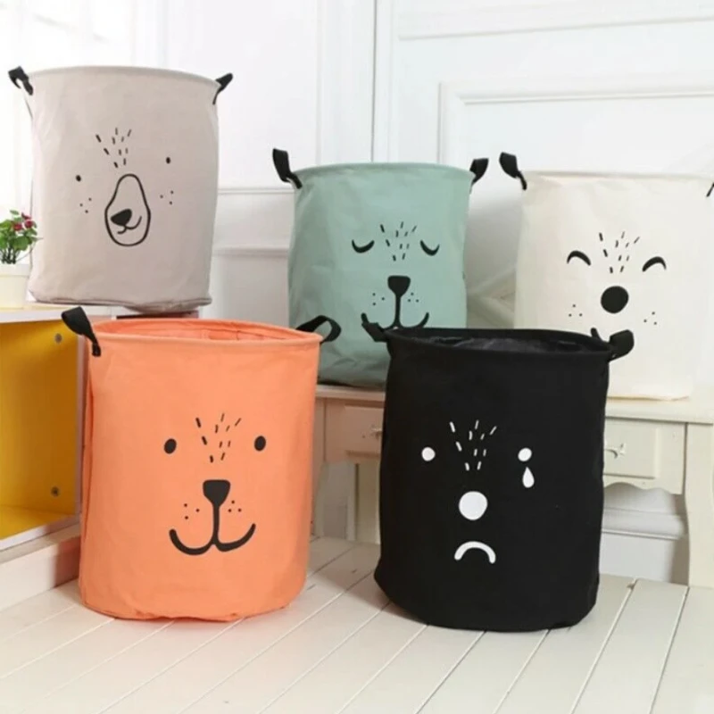 

Большая сумка для хранения игрушек, тканевая корзина для белья, водонепроницаемый складной органайзер для хранения из хлопка, детская игрушка