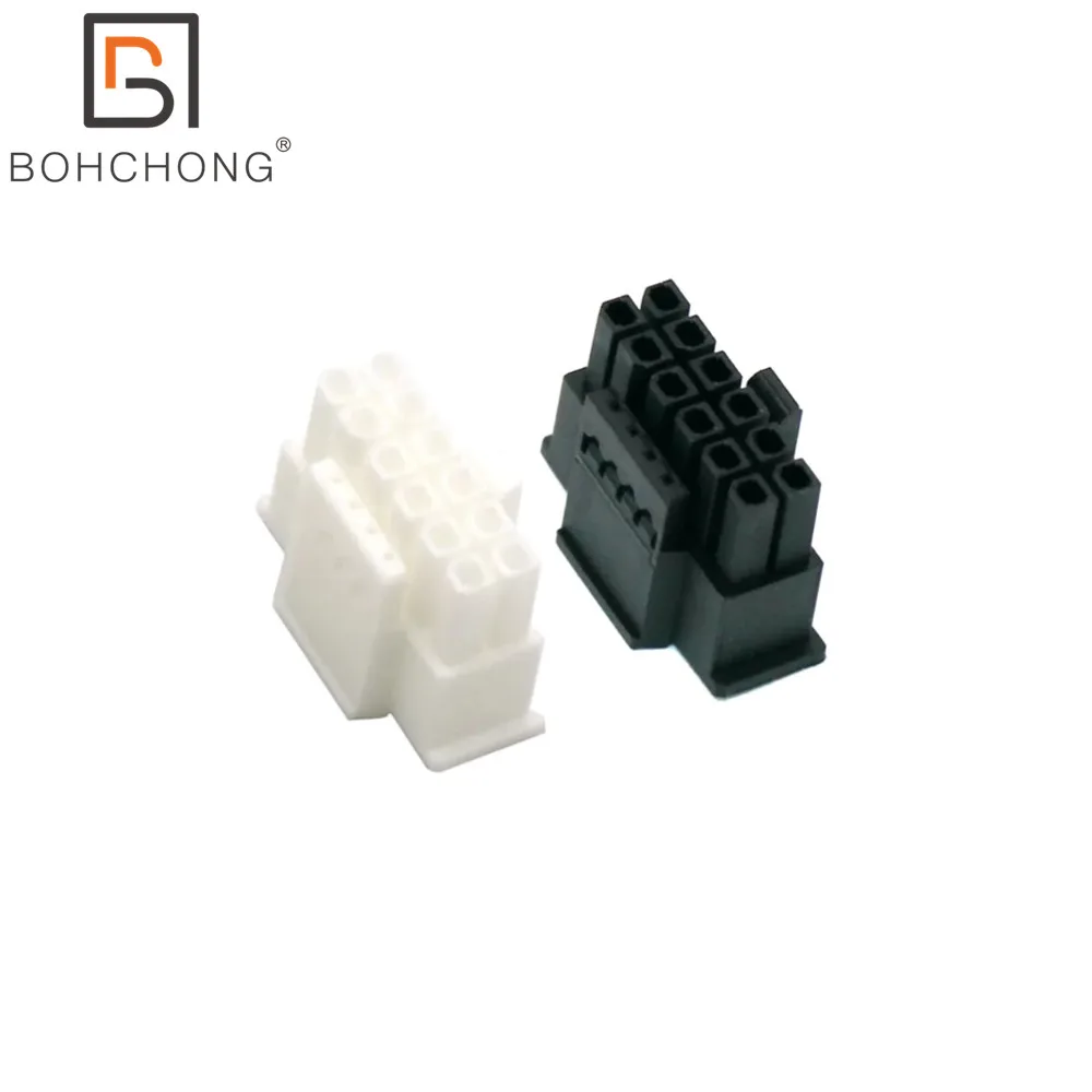 10 шт. 12VHPWR штекерный разъем черный белый цвет PCIE 5 0 штекер 12 + 4 контакта