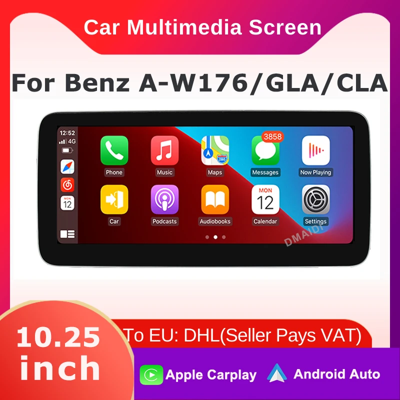 

10.25inch Wireless Apple CarPlay Android Auto Car Multimedia for Mercedes Benz A W176 CLA C117 X117 GLA X156 Head Unit