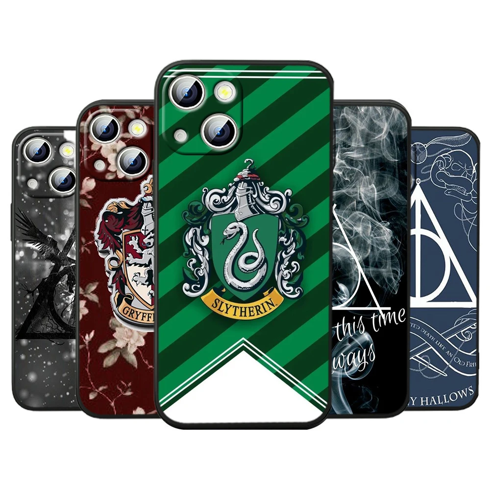 

Cool Harrys P-potter For iPhone 14 13 12 11 Pro Max XS Max X XR 7 8 Plus 6S 5S Silicone Black Shell Phone Case