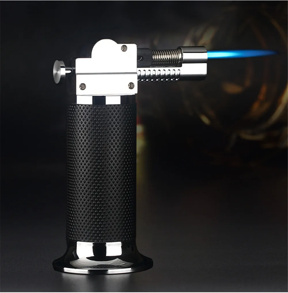 

Metal Dual Mode Turbine Gas Lighters Cook Out Steel Welded Abrasion Resistant Torch Lighter Flame Spray Gun Cigarette Utensils