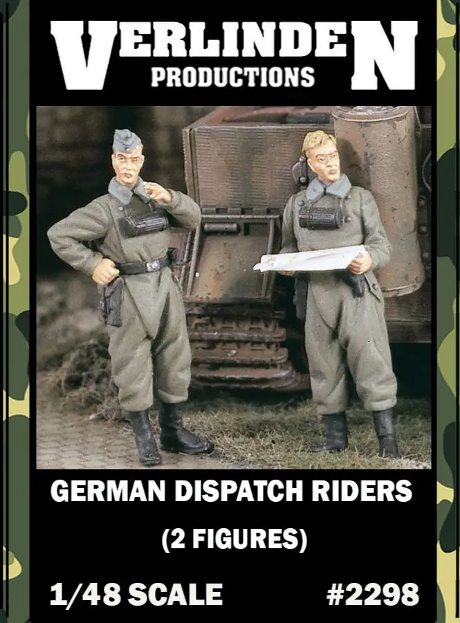 

1/48 German Despatch Riders WWII Military Messengers (2 Figures/Set) VERLINDEN #2298 Resin Kits Unassembled Uncolored