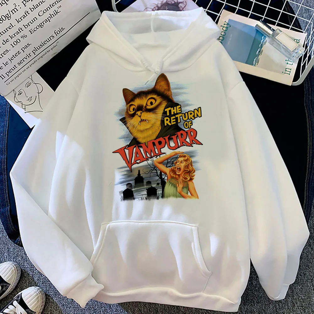 

Женские толстовки с капюшоном Cat The Return of Vampurr, в Корейском стиле, в стиле Харадзюку, рубашка с капюшоном, Женская Аниме рубашка с капюшоном, 2023