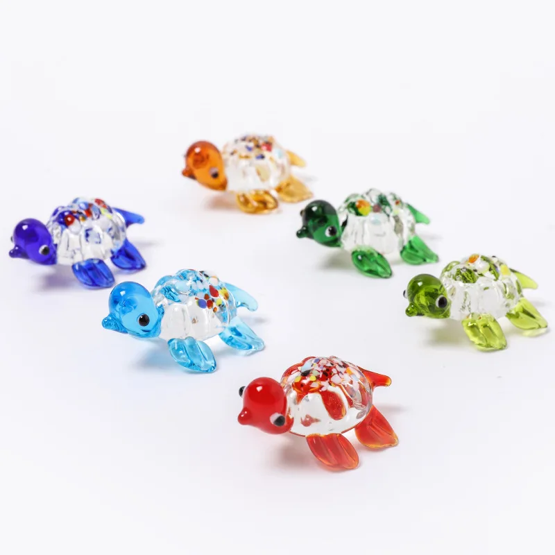 

3pics Miniature Turtles Stained Glass Ornaments Exquisite Cute Home Decoration Aquarium Landscaping Fish Tank Decor House Decor