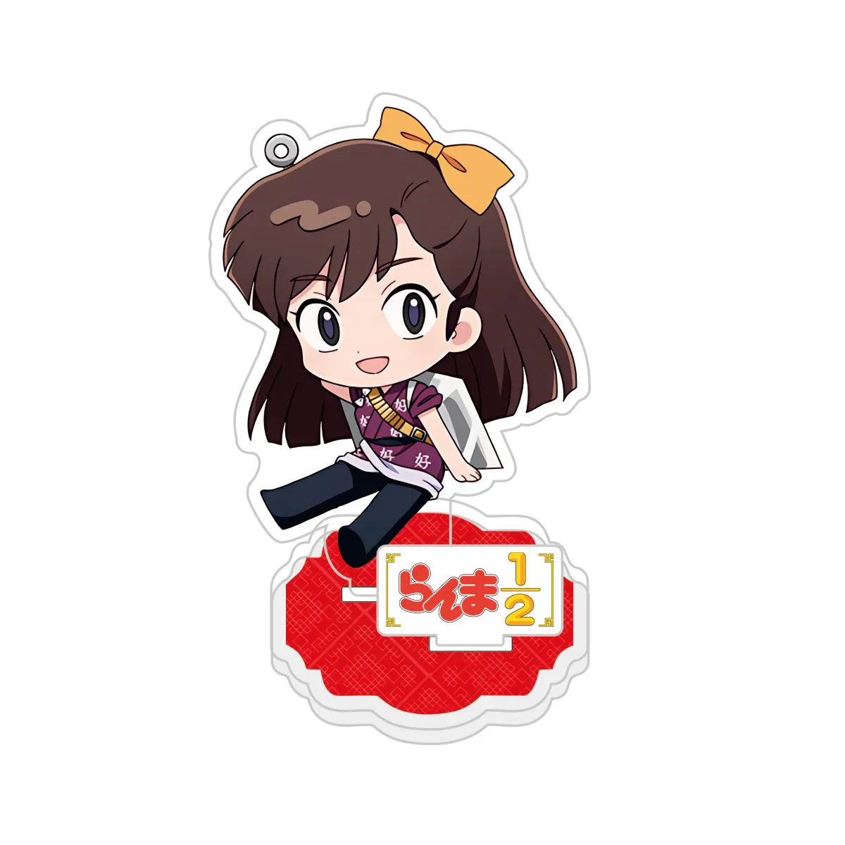 Фото Аниме Ranma Nibun no Ichi Фигурки Ranma Tendou Akane Акриловая подставка Брелки Q Версия Милая мультяшная сумка Аксессуары Подарки для фанатов №5