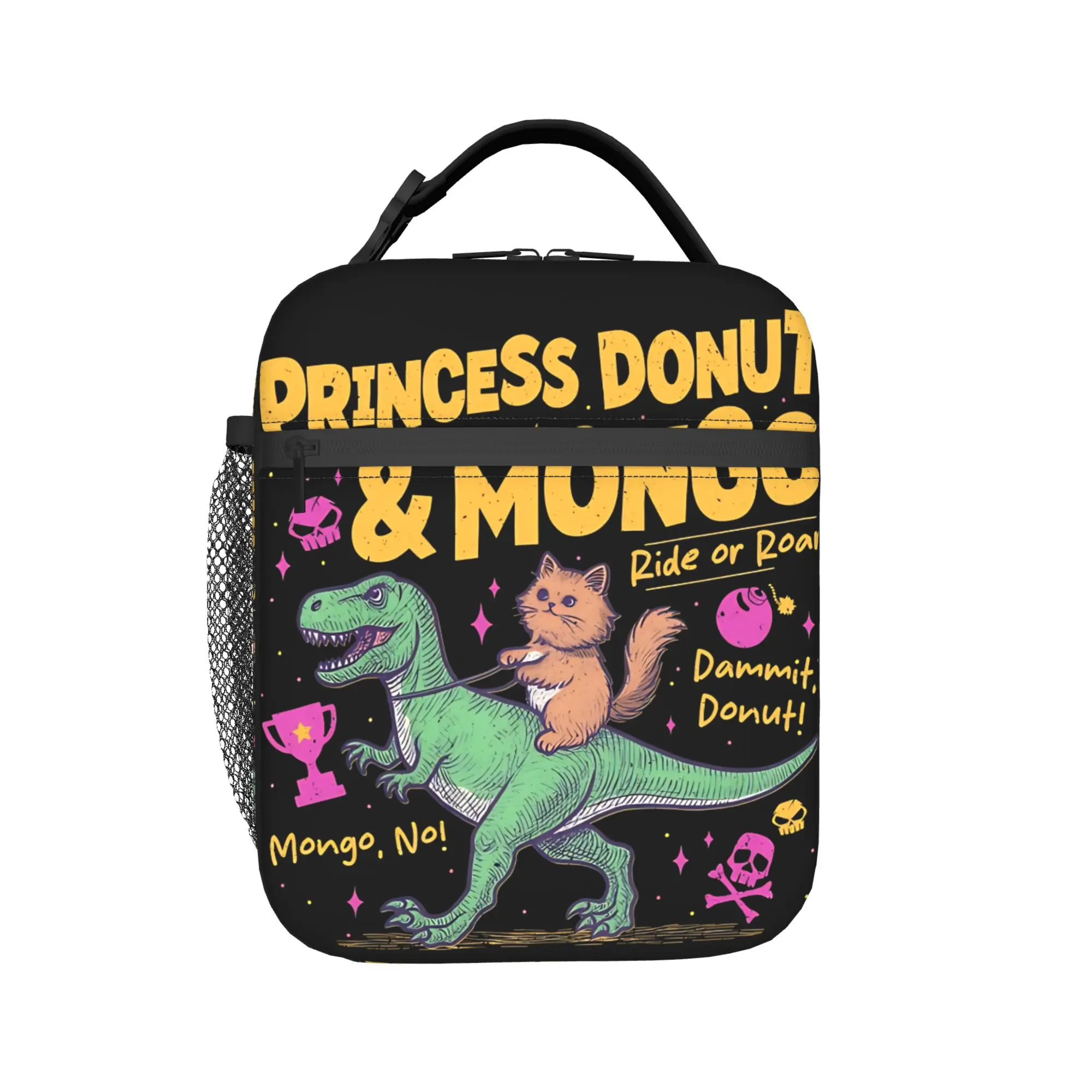 Фото Изолированные сумки для обеда Princess Donut And Mongo, сумка-холодильник, контейнер для обеда, большая сумка-тоут Dungeon Crawler Carl, коробка для еды, сумки для продуктов №3
