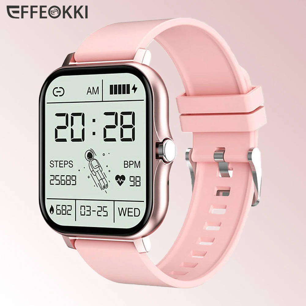 

Large Woman Smartwatch Waterproof Blood Pressure Connects 1.69 Inch Heart Rate Steps Calories Bluetooth Phone Call Watch Smart
