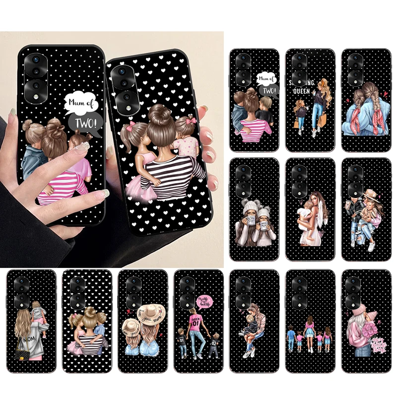 

Mama Mom Son Daughter Phone Case for Huawei Honor X9 X8 X7 X6 70 50 60 Pro 10X 20 Lite 8A 8S 8X 9X 9A 9S 10i Funda