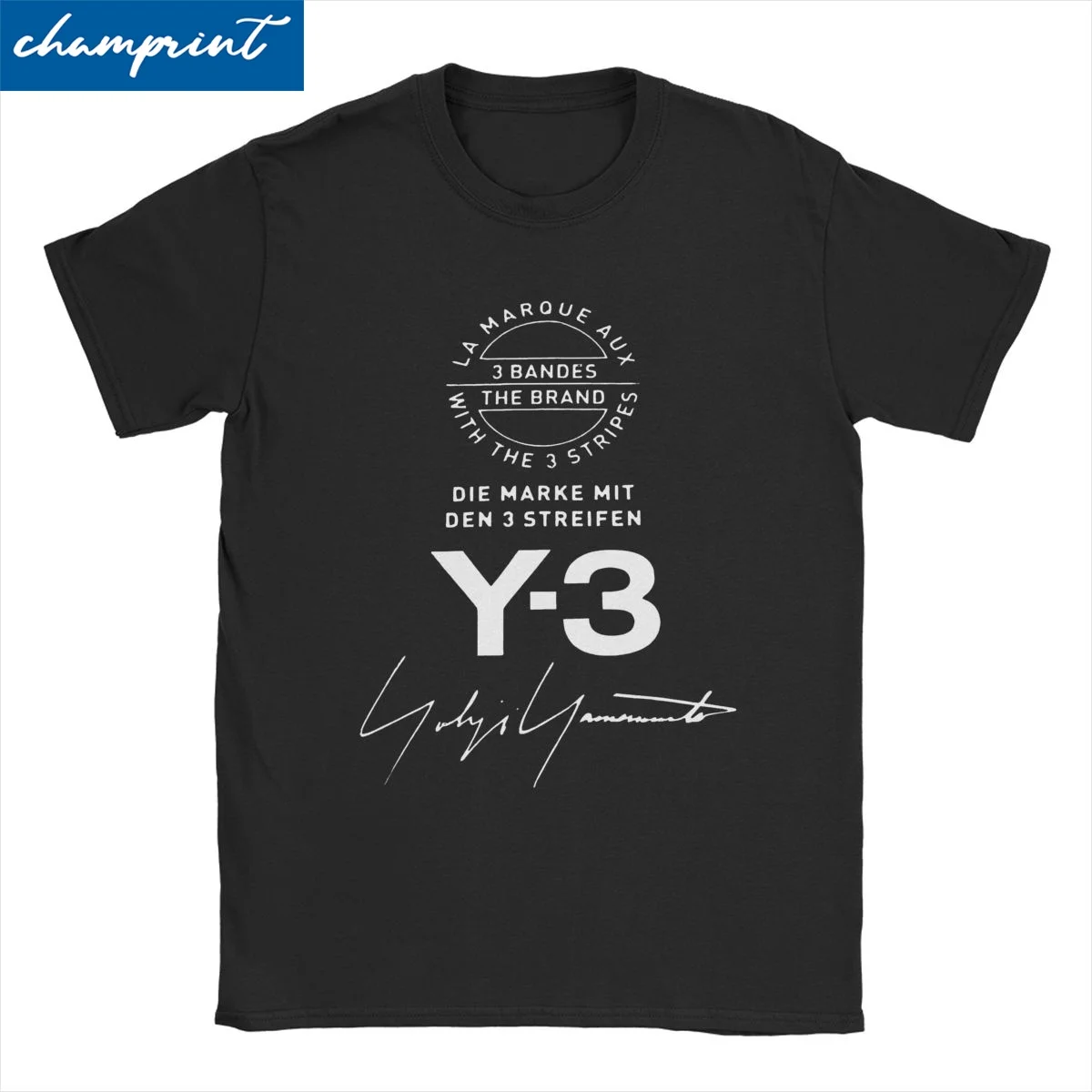 

Мужские и женские футболки с логотипом Y-3 Y3, Винтажная Футболка Yohji Yamamoto, футболка с коротким рукавом и круглым вырезом, футболка из чистого хлопка, одежда для подарка