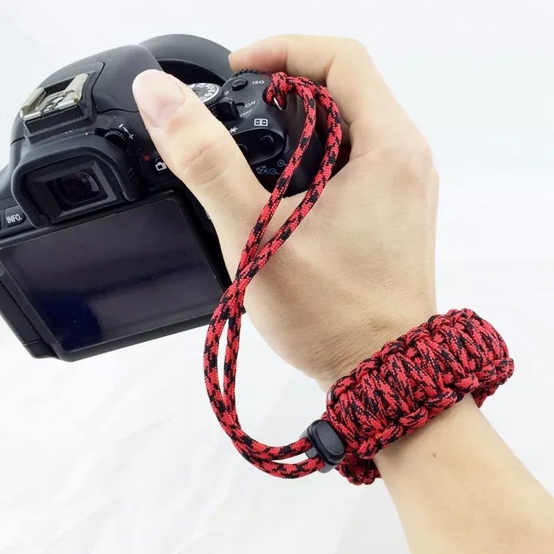 

AQ 1pc Adjustable Strong Camera Adjustable Wrist Lanyard Strap Grip Weave Cord for Para Cord DSLR