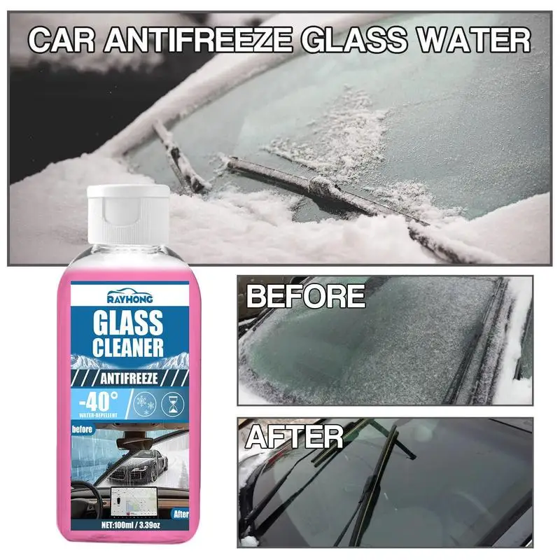 

Car Antifreeze Glass Water Winter Windshield Deicer Spray Car Windshield Cleaner Fluid Automotive Glass Cleaner For Coatings