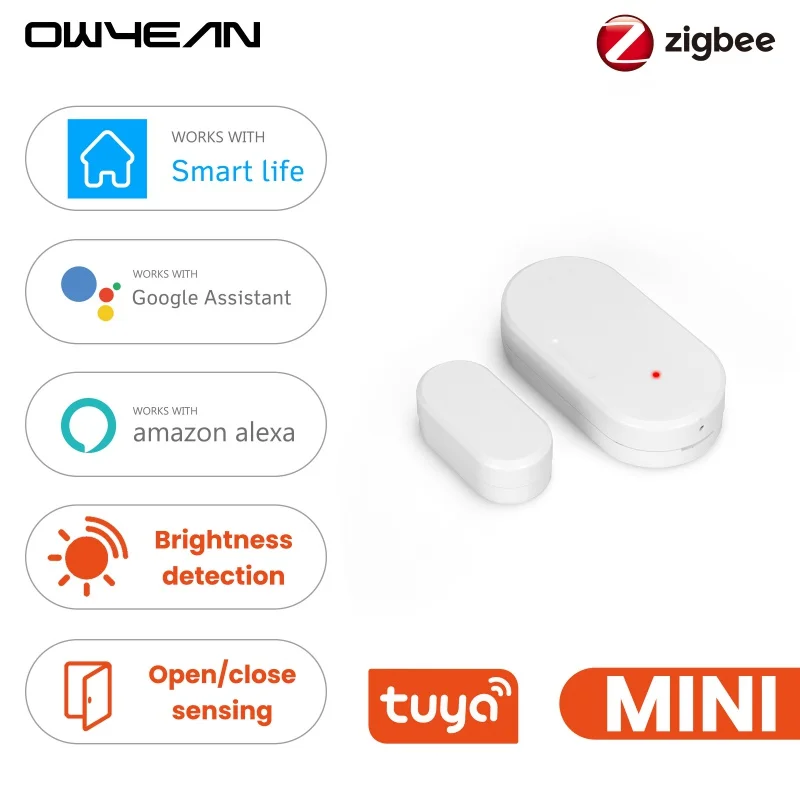 

Tuya Smart ZigBee 3.0 Mini Door Window Open Closed Brightness Light LUX Sensing Detector Sensor Transducer Smart Life Home Alexa