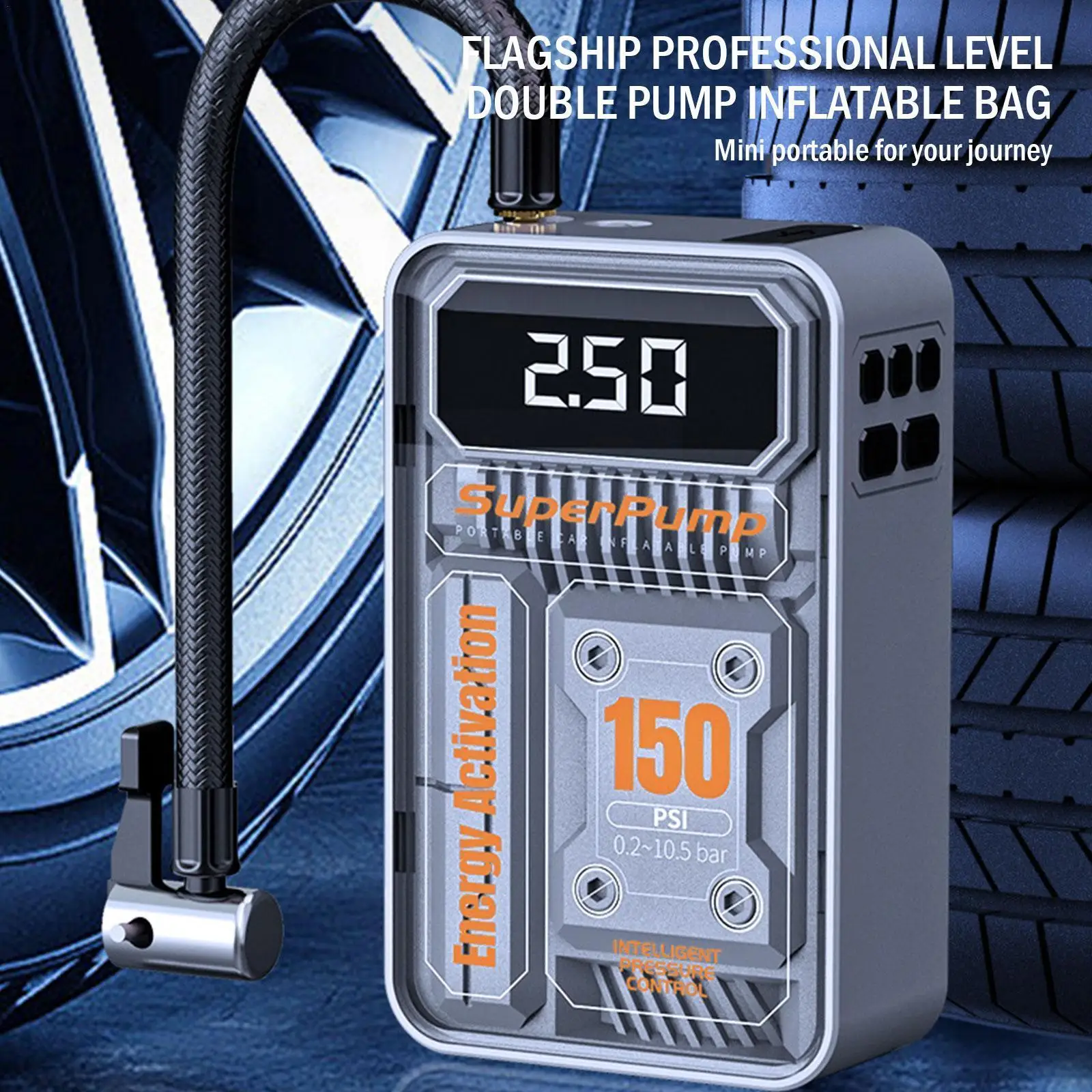 

Воздушный компрессор 12 В, воздушный насос для автомобиля, аналогичный электрическому мотоциклетному насосу, воздушный компрессор для авто...