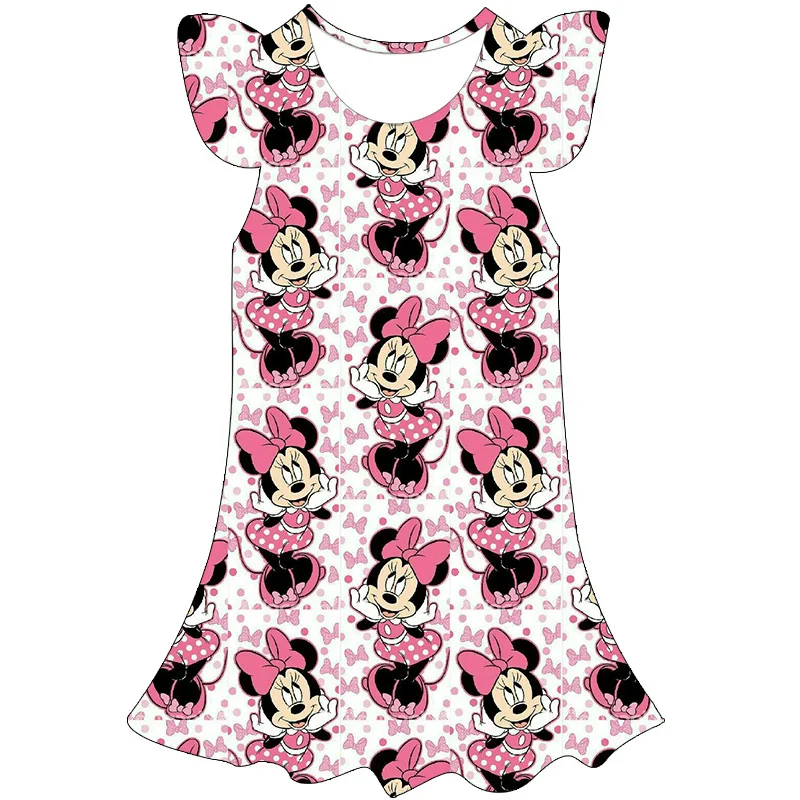 

Summer Kids Minnie Mouse Dresses for Girls Disney Series Costumes Parties Birthday Outfits Vestidos Cartoon Casual Frocks 1-10 Y