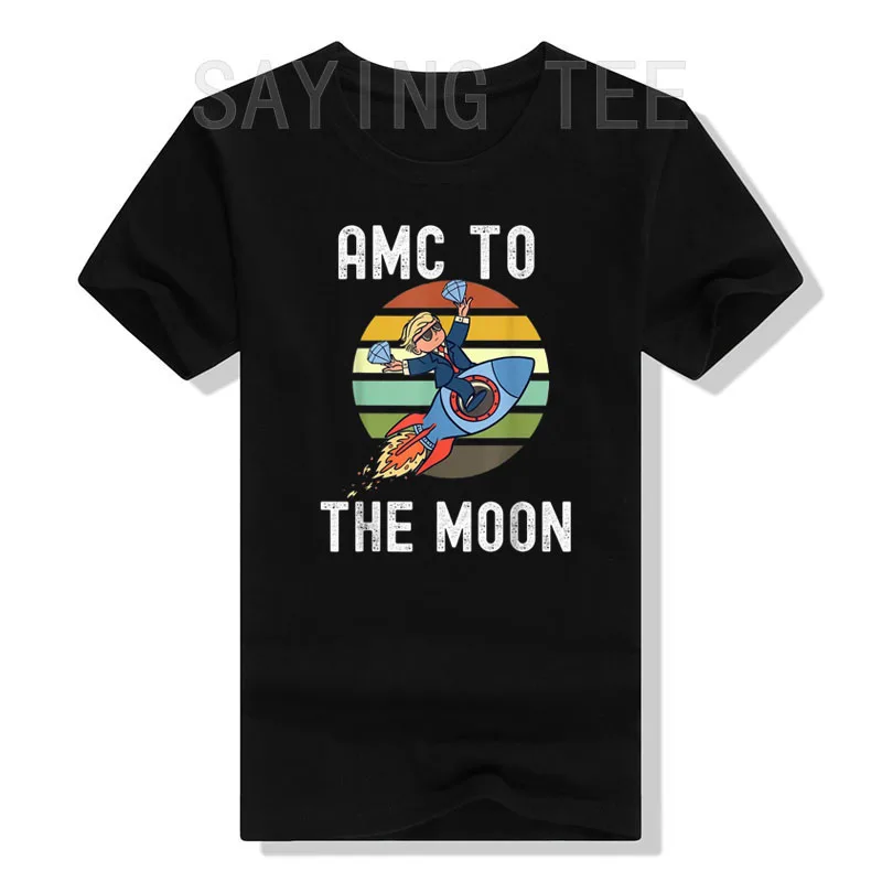 

Diamond Hands AMC,Wallstreetbets AMC Apes, AMC To The Moon T-Shirt Funny Investor Apparel Graphic Tee Tops Men's Fashion Outfits