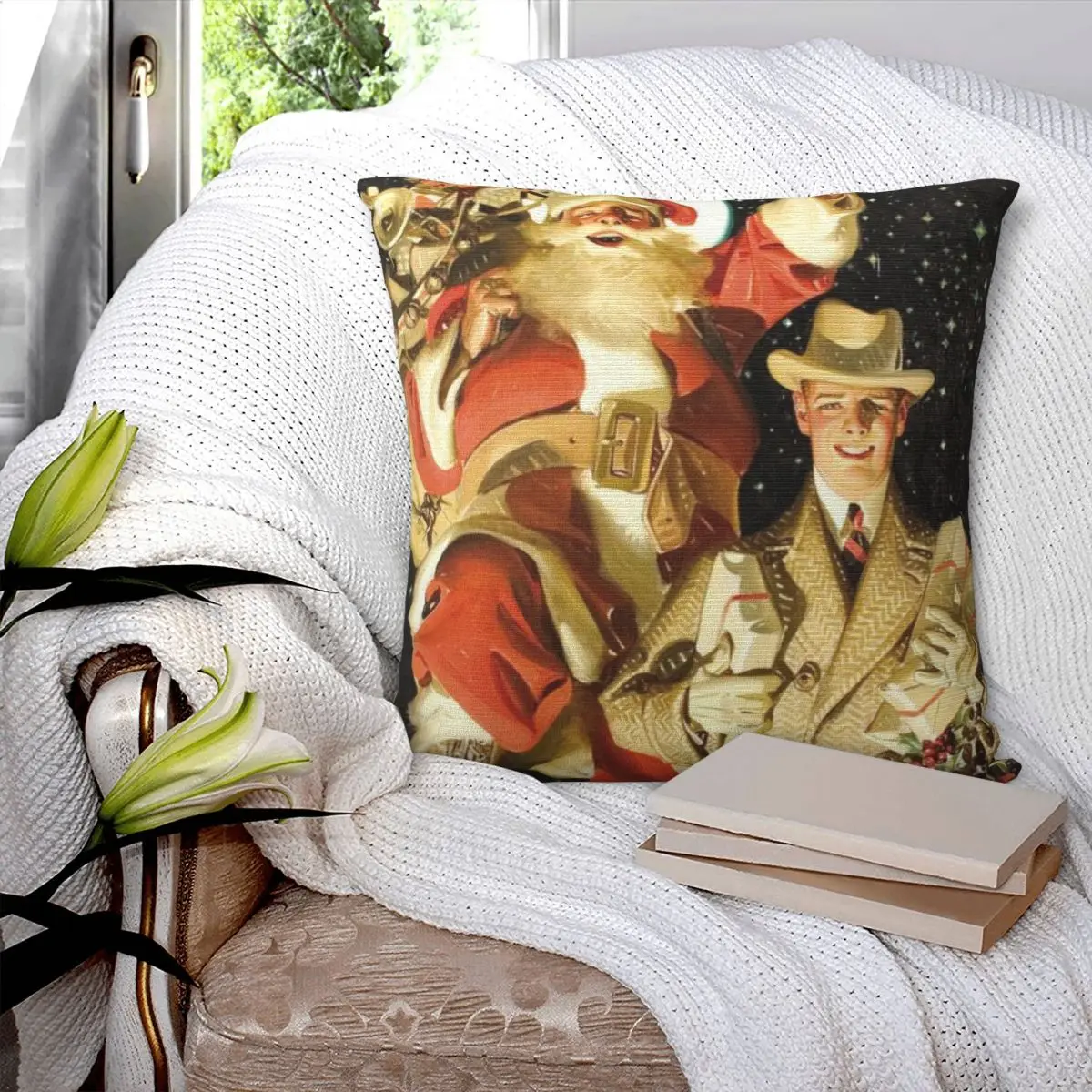 С Рождеством из Куппенгеймера S C 1924 J Leyendecker A Наволочка