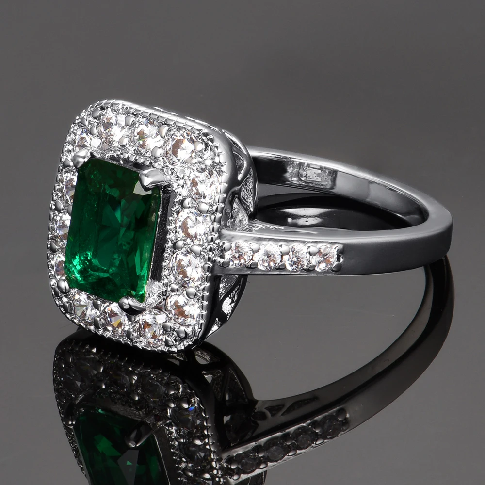 Новинка стильное Изумрудное женское кольцо Подарок на годовщину рождения размер