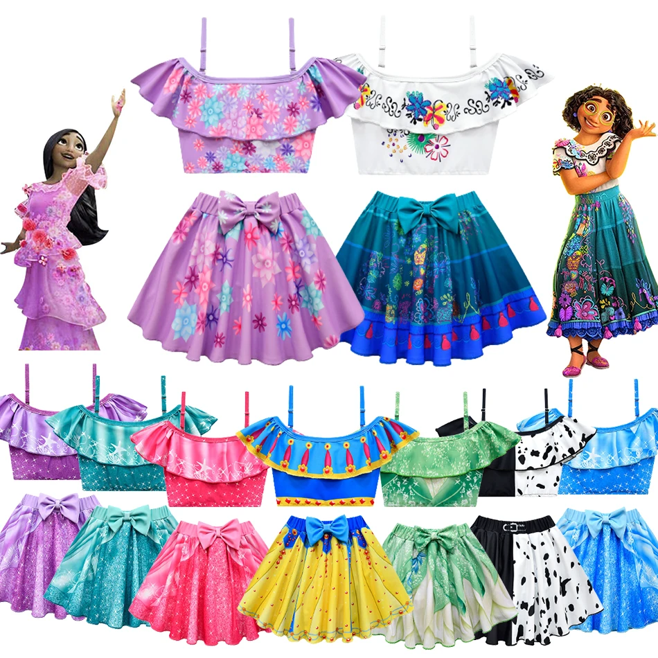 Купальник детский летний из 2 предметов с рюшами и воланом |