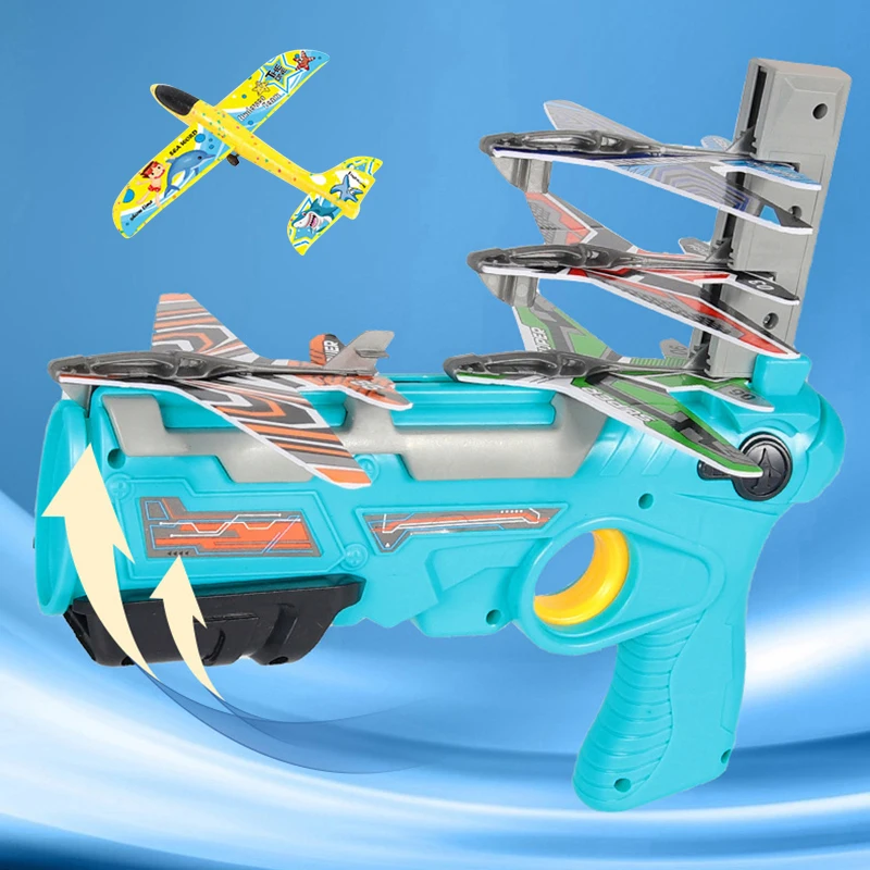 

Airplane Launcher Toy Gun Airplane Gun Foam Plastic Plane for Children Boys Girls Bubble Catapult Beach Kids Toys Boy Gifts