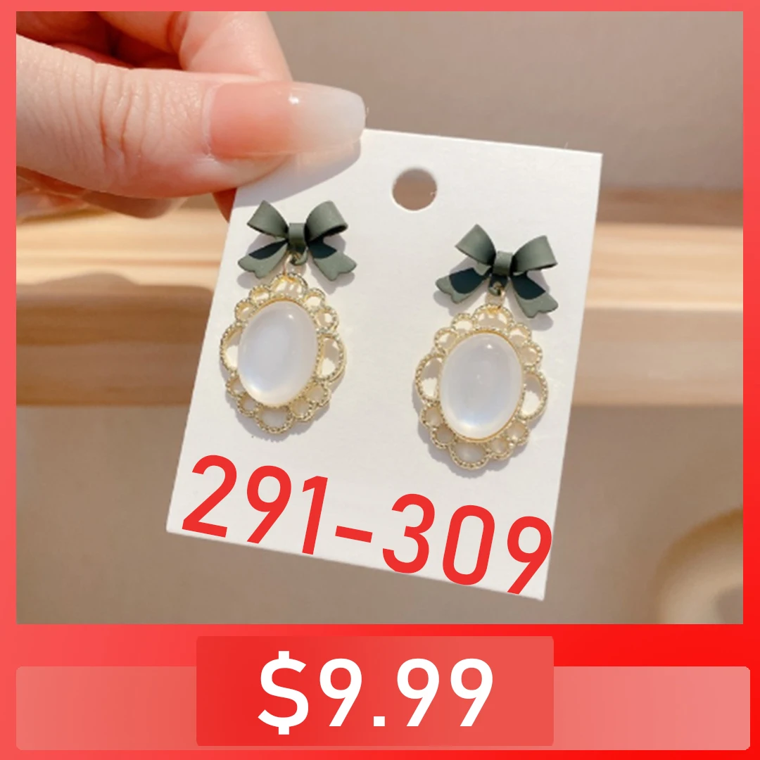 

291-309-Fashionable and minimalist zircon women's earrings, an anniversary gift for couples