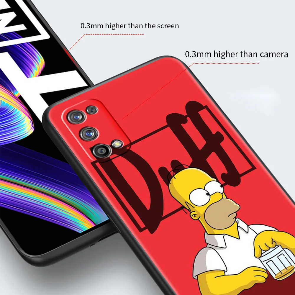 Мультяшный силиконовый чехол Simpsons для Realme 9i GT Neo 2 Pro 8 7 6 C21 C21Y 8i C3 C15 C12 C11 5 XT Master