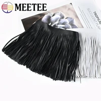 25meter meetee 3mmx15cm leather suede tassel lace ribbon for handbag skirt clothing manual diy craft decoration accessories