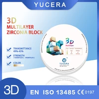china wholesale 3d plus super translucent 6 layer multilayer b1 color denture lab restoration pre shaded block zirconia block