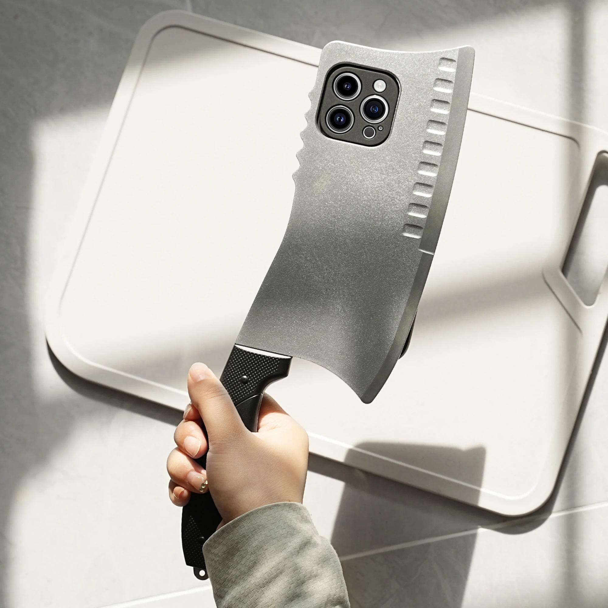 Фото Креативный 3D чехол для телефона с кухонным ножом для iPhone 17, 16, 15, 14, 13, 12, 11 Pro Max Wacky, забавный чехол для Funda iphone 11, чехол Promax №2