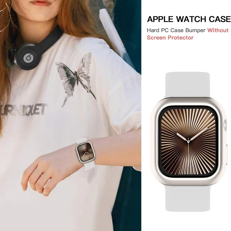 Чехол для Apple Watch 45 мм, 41 мм, 40 мм, 44 мм, 42 мм, 46 мм, защитный чехол, матовый жесткий бампер из ПК, без стекла, iWatch 10 SE 9 8 7 6 5 4 (art.: 3920ce768b523) - 3920ce768b523