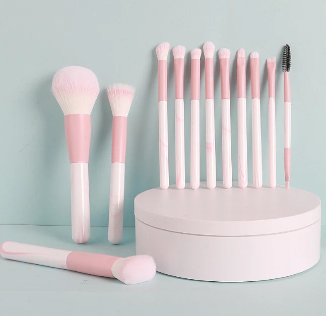 

12Pcs Kawaii Pink Makeup Brushes Set for Cosmetic Soft Beauty Foundation Blush Powder Eyeshadow Concealer Blending Make Up Brush