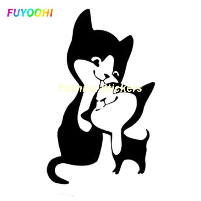 

FUYOOHI Exterior/Protection Fashion Stickers Personality Family Cats Fashion Car Styling Stickers Sunscreen Decals Vinyl Decor