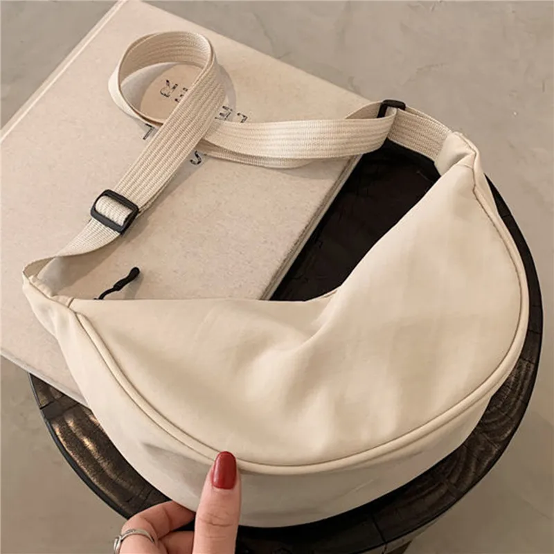 

Solid Color Chest Bag For Women Large Capacity Travel Crossbody Female Half Moon Belt Bag Ladies Daily Street Fanny Packs 2022