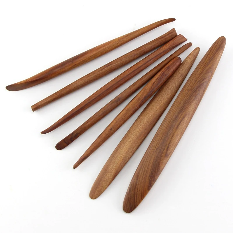 Pure Hand-made 7 Red Precious Wood Clay Plastic Hand-made Finely Carved Colored Oil Mud Soft Pottery Pottery Tools