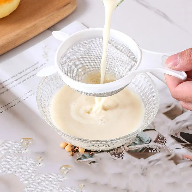 

Tea Strainer White Nylon Mesh Healthy Steps Sieve Soy Milk Filter Nylon Strainer