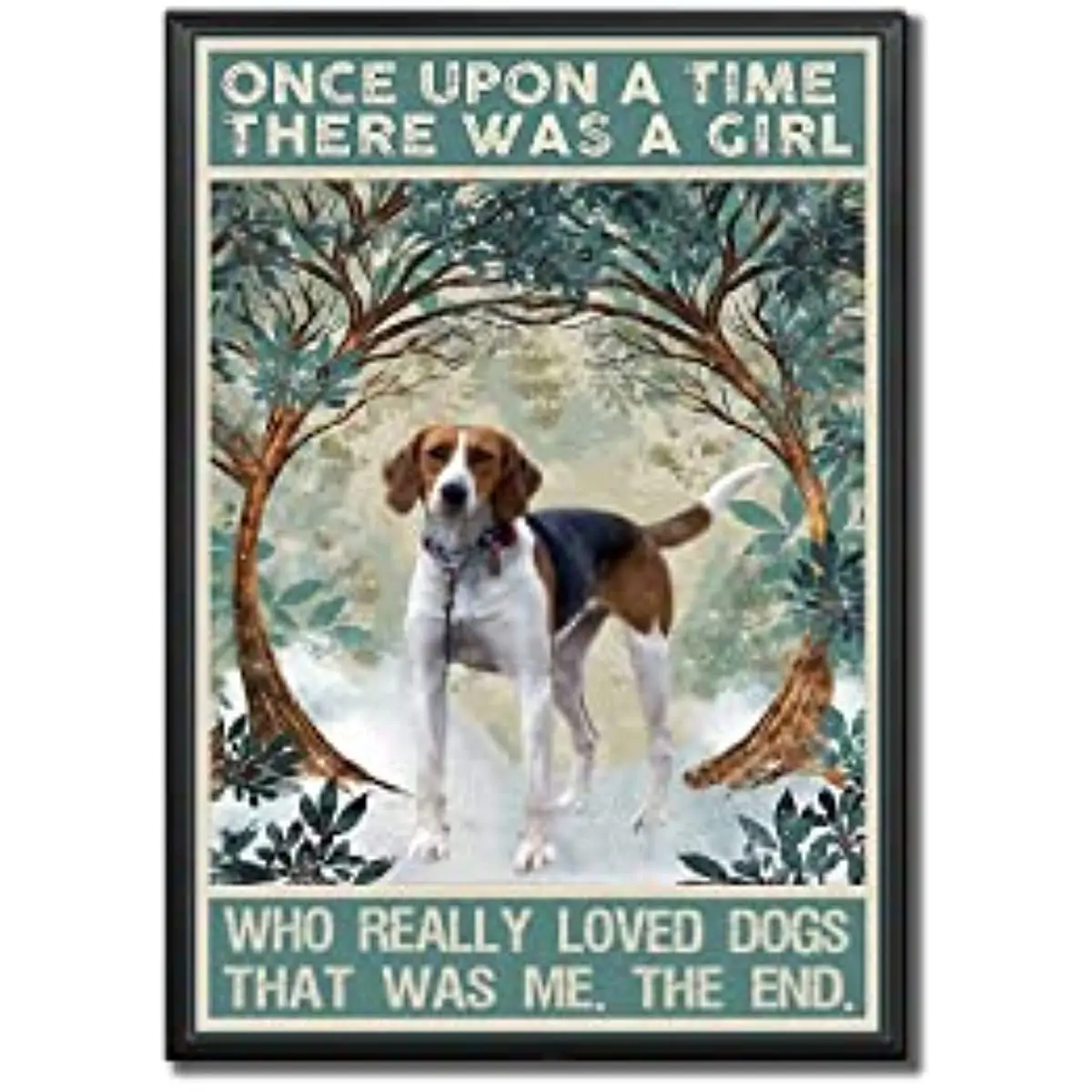 

New There used to be a girl who loved dog posters, and she was my ornament Bathroom bedroom wall decoration Metal Wall Tin Sign