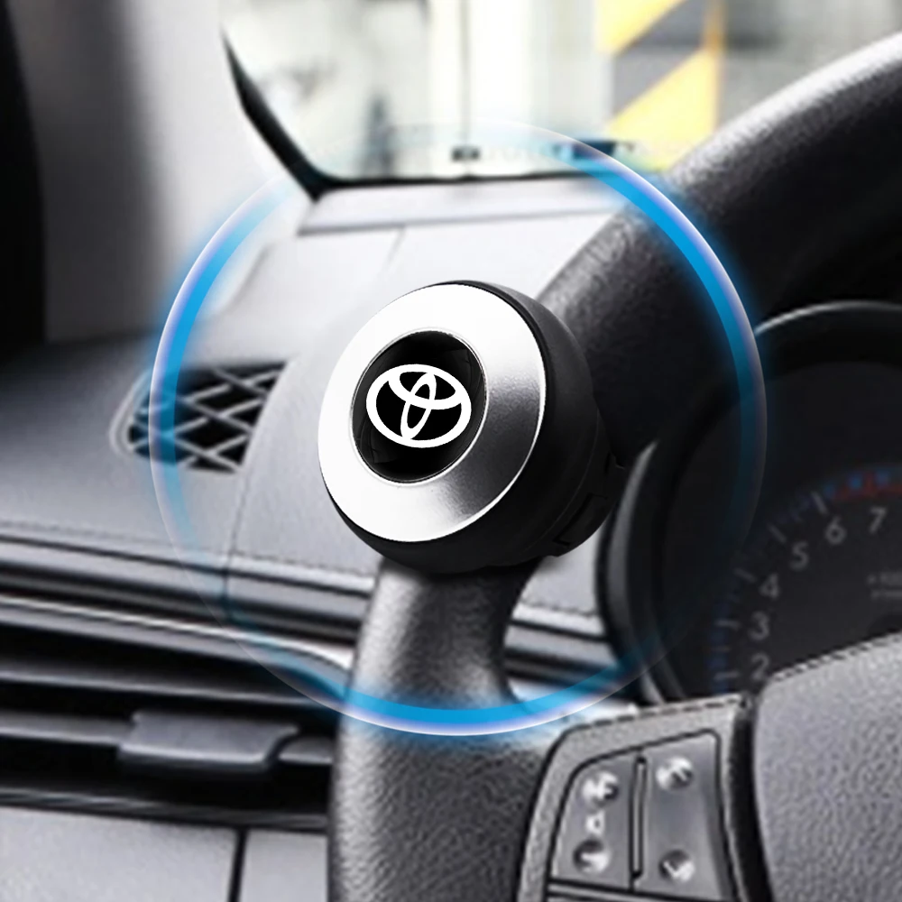 

1pc Car Steering Wheel Grip Booster Ball Control Handle 360° Spinner ABS Interior For Toyota Camry RAV4 Land Cruiser Highlander