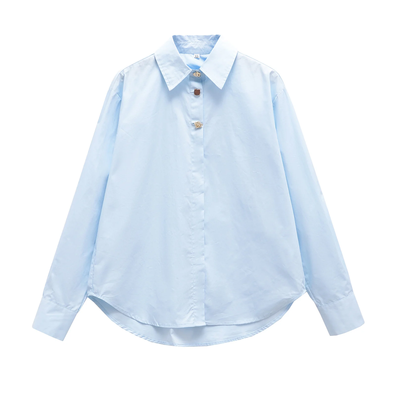 Myst &amp Za 2022 новая летняя рубашка воротник-поло украшение на пуговицах