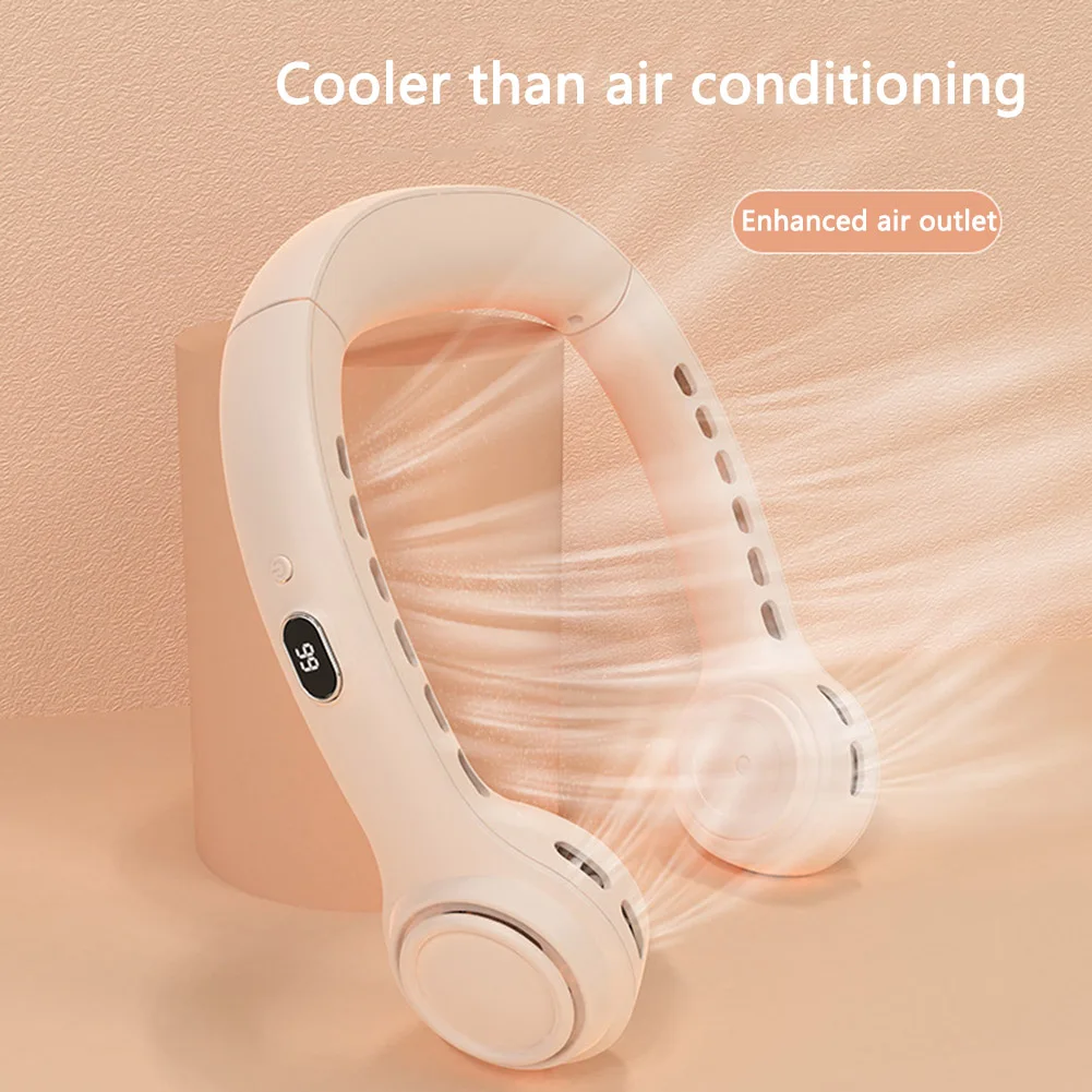 

Leafless hanging Neck Fan 360 Degree Ventilador Fan USB Rechargeable Mini Cooling Fan Portable Folding Sports Hanging Neck Fan