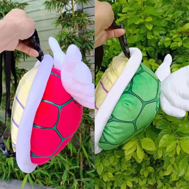 30cm 6 Styles Anime Koopa Fashion SchoolBag Turtle Shell Green Bowser Toys Backpack Kawaii Birthday Gift For Children