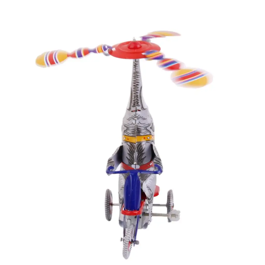 

Retro WIND UP Toys Circus Elephant On Tricycle Clockwork Collectible Gifts