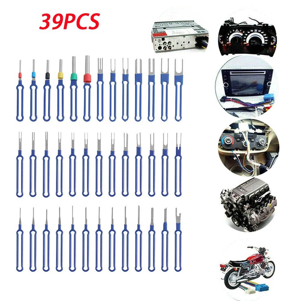 

36Pcs Car Terminal Removal Electrical Wiring Crimp Connector Pin Repair Tools Extractor Kit Keys Automotive Plug Pullers